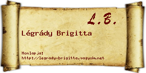 Légrády Brigitta névjegykártya