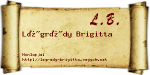 Légrády Brigitta névjegykártya